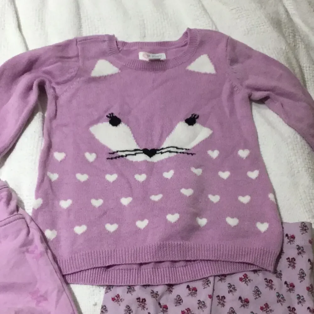 Lavander Fox sweater leggings bundle 18-24…